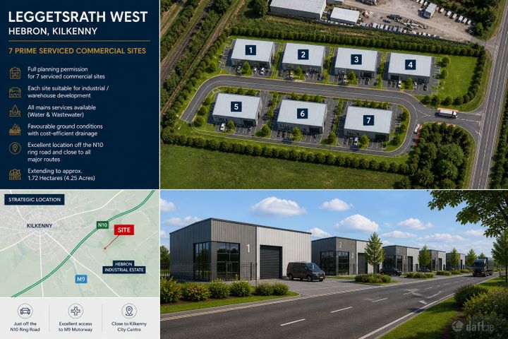 7 X Prime Serviced Commercial Sites, Leggettsrath West, Hebron Industrial Estate, Kilkenny