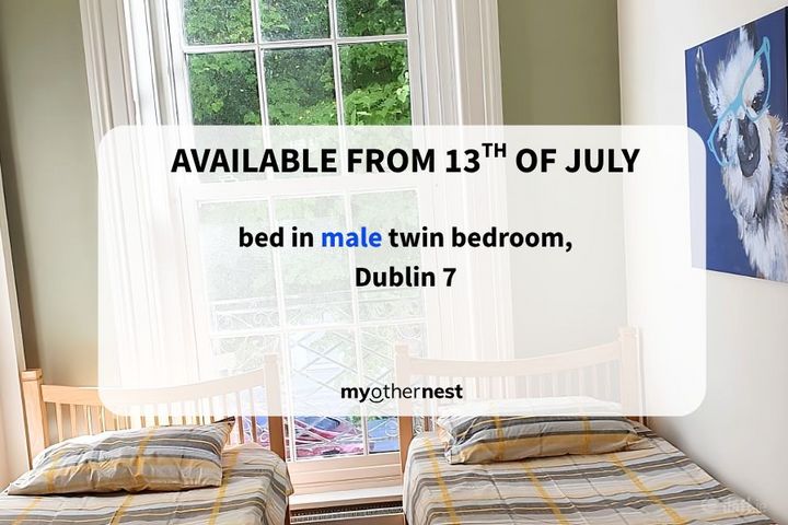 bed in male twin bedroom, Blessington Street, Dublin 7, North Circular Road, Dublin 7