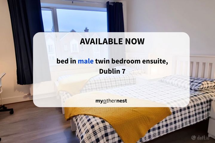 bed in male twin ensuite bedroom, 10.6.A Phibsborough Road, Dublin 7, North Circular Road, Dublin 7
