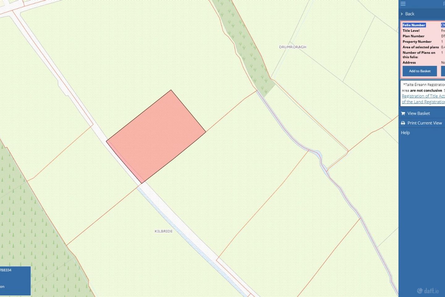 Circa 1.06 acres (Folio CN35305F), Kilbride, Mountnugent, Co. Cavan