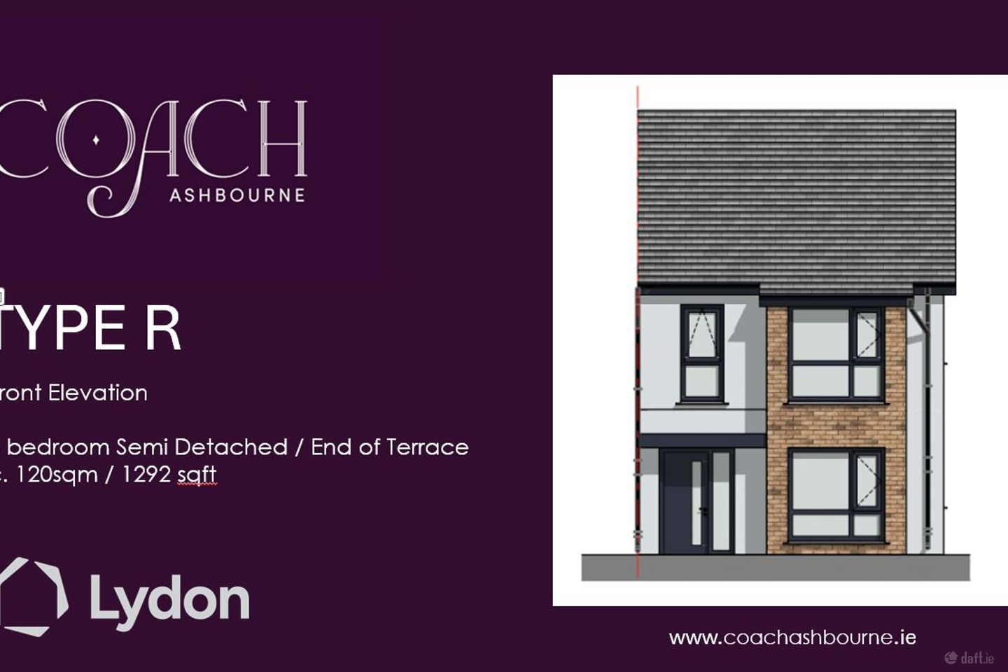 Type R (3 bedroom end of terrace), Coach, Ashbourne, Co. Meath