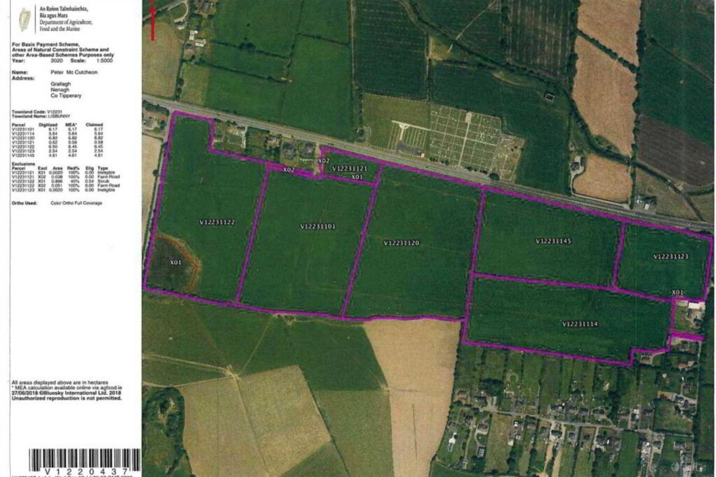 1st Cut Silage ( 2nd Cut Optional) 70 Acres, Lisbunny Lands, Nenagh, Co. Tipperary
