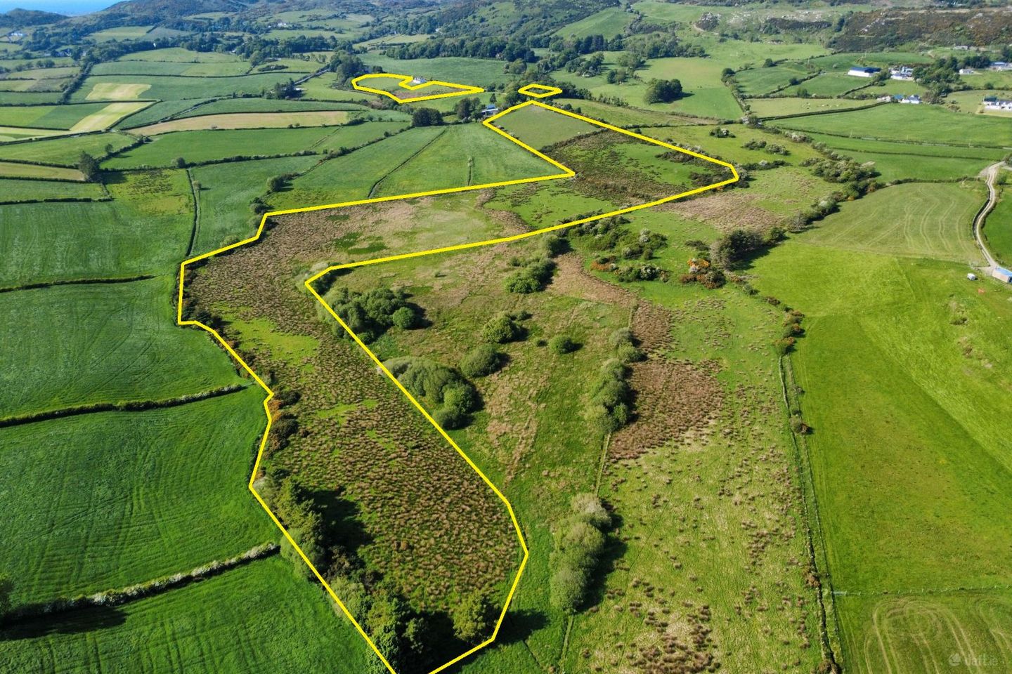 Derelict cottage  c. 24.66 acres, Springfield, Tamney, Co. Donegal, F92H308