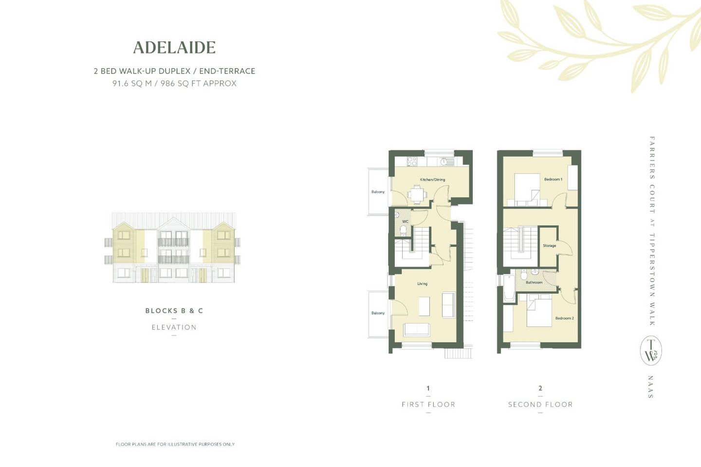 The Adelaide - 2 Bedroom Own Door Duplex, Tipperstown Walk, Tipper Road, Naas, Naas, Co. Kildare