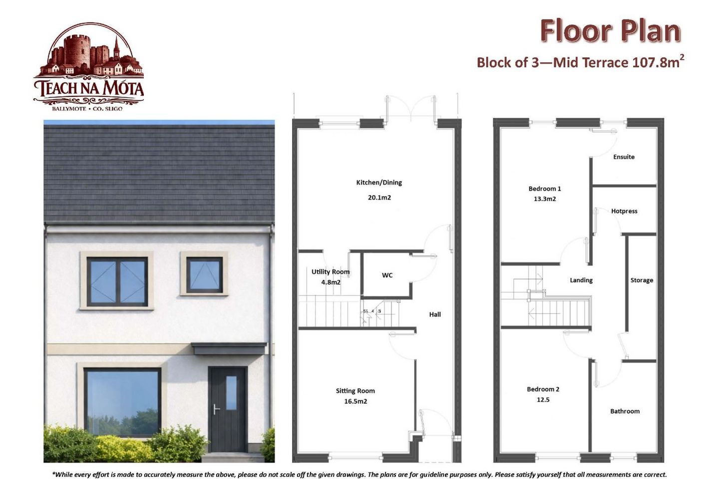 2 Bedroom Mid Terrace, Teach Na Móta, Ballymote, Co. Sligo