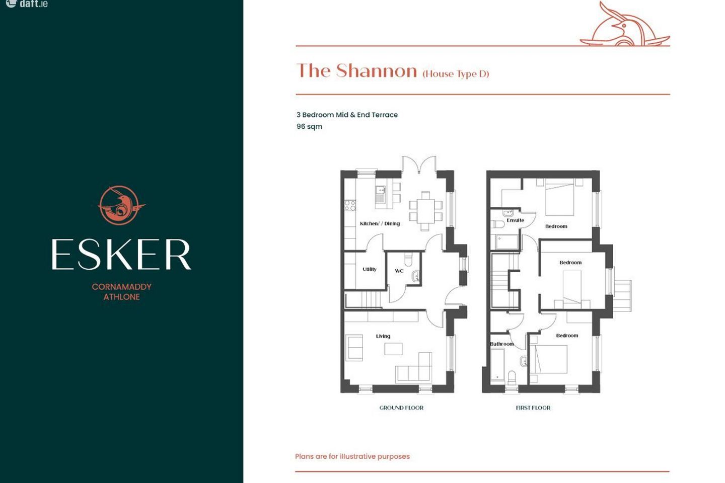 The Shannon (House Type D), Esker, Cornamaddy, Athlone, Co. Westmeath, Athlone, Co. Westmeath