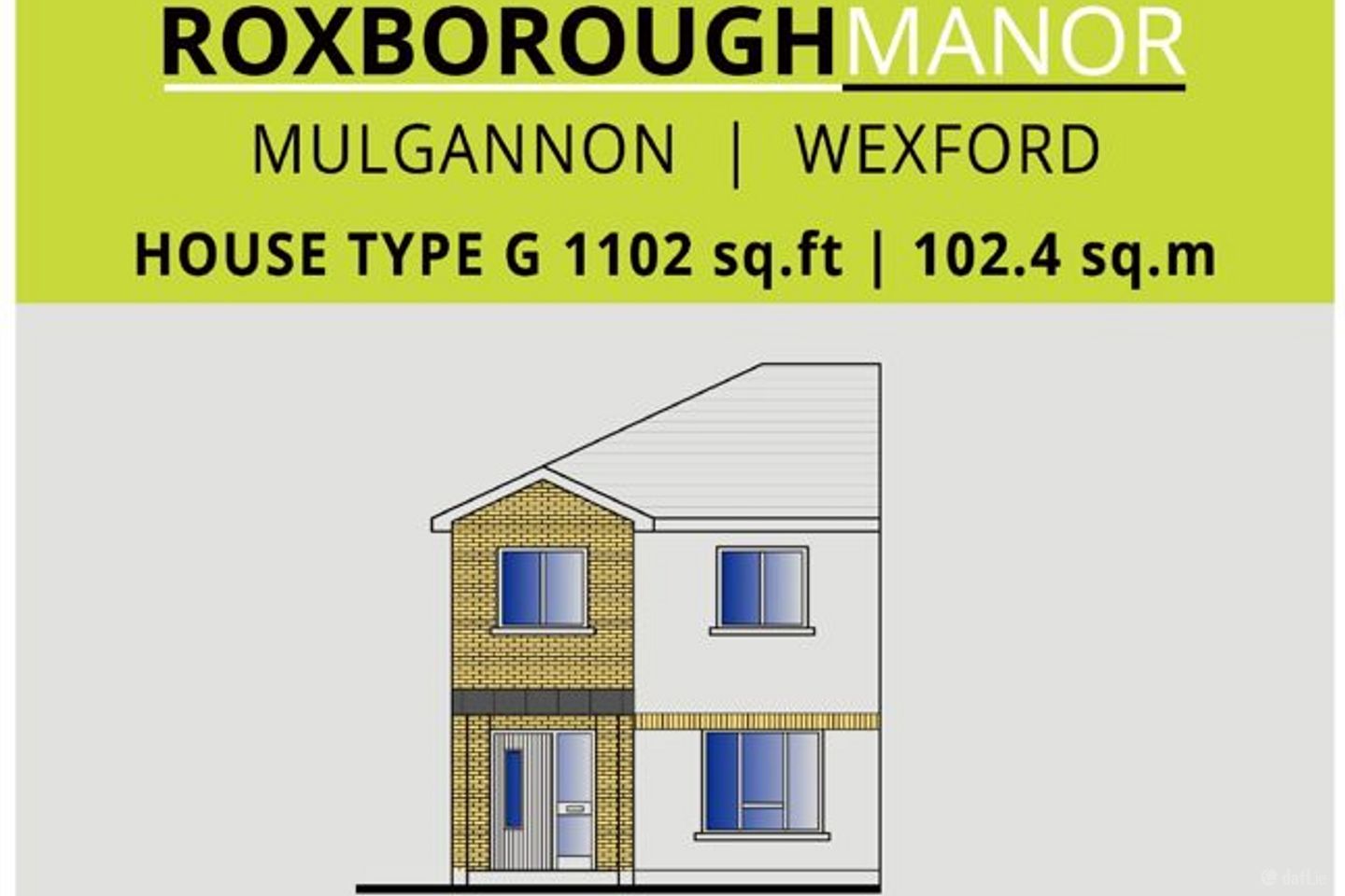 House Type G - End-of-Terrace, Roxborough Manor, Mulgannon, Co. Wexford