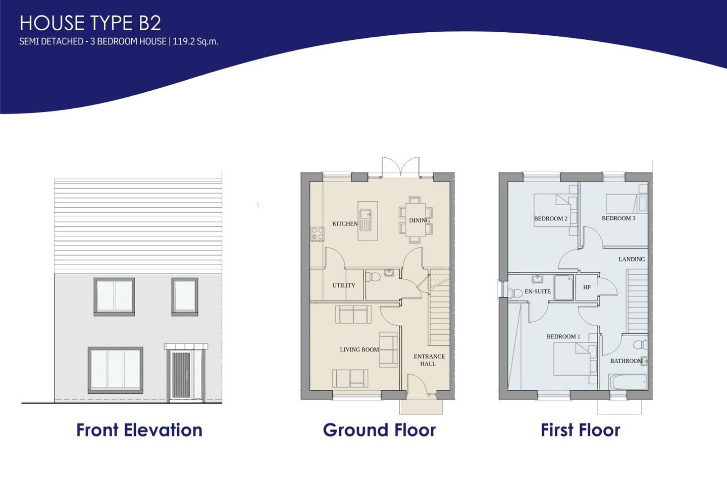 House Type B2/B2.1, Chapel Hill, Old Chapel, Bandon, Co. Cork