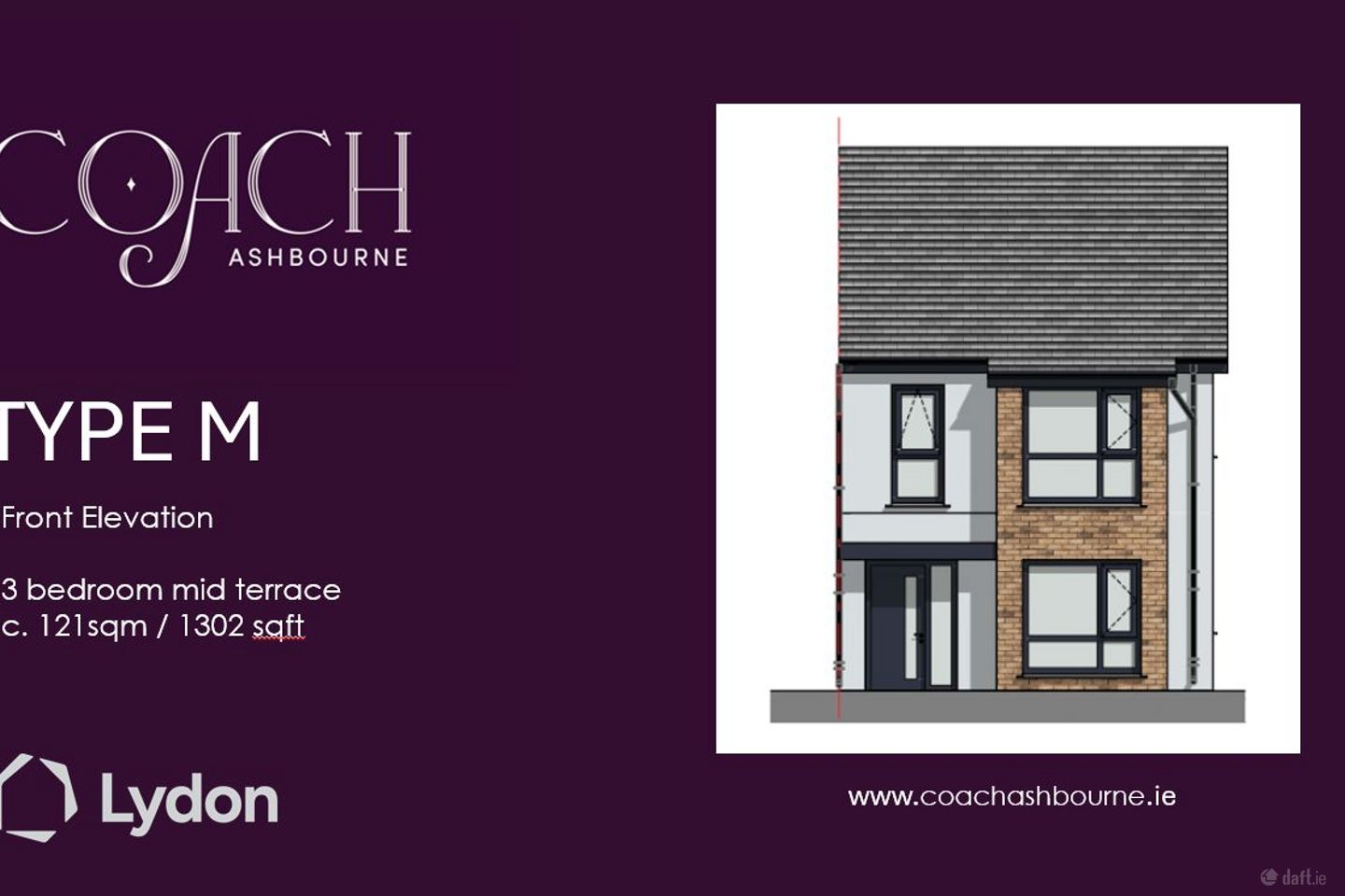 Type M (3 bedroom mid terrace), Coach, Ashbourne, Co. Meath