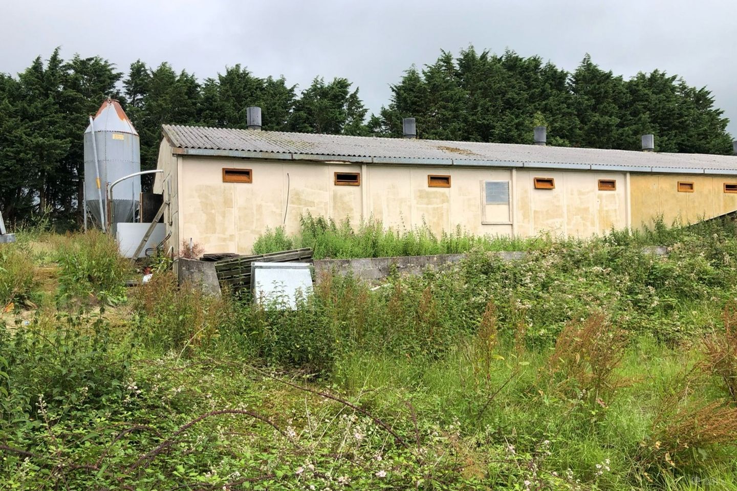 Glebe house ruins and pig farm, Anglont, Killorglin, Co. Kerry, V93HX2V
