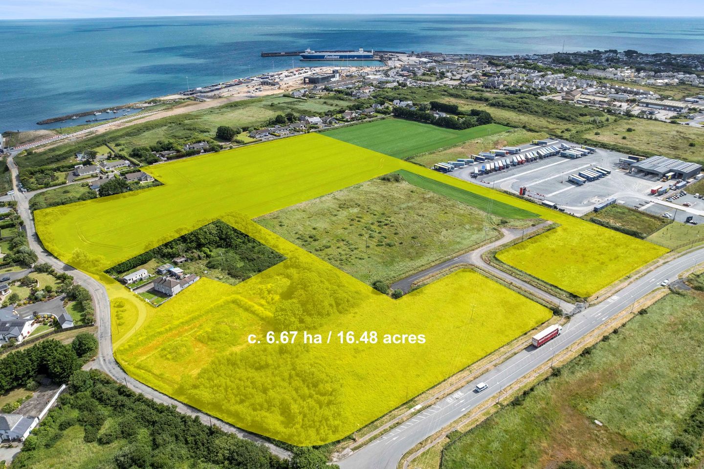 6.67 Hectares / 16.46 Acres Zoned For Industry, Rosslare Harbour, Co. Wexford