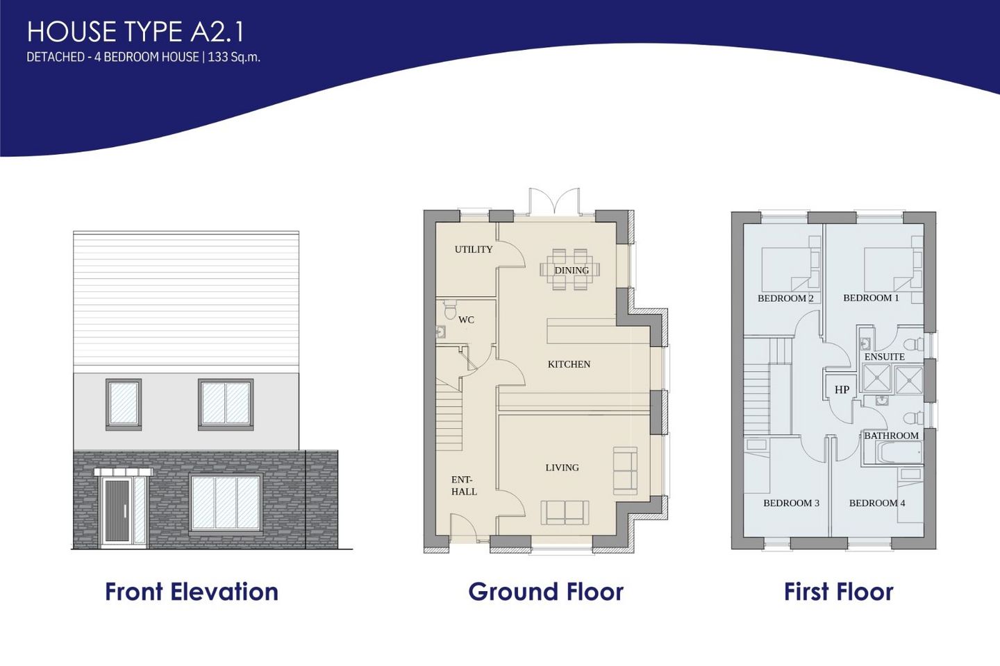 House Type A2.1, Chapel Hill, Old Chapel, Bandon, Co. Cork