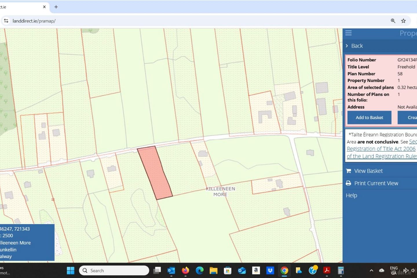 Killeenneen Mor, Craughwell, Co. Galway