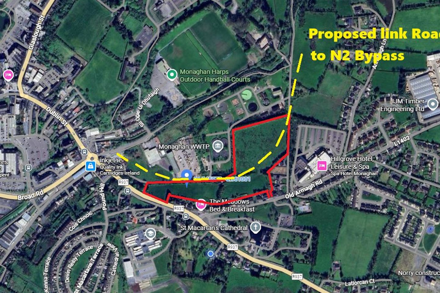 c.10.6acres Zoned Industry/Enterprise/Employment lands Tirkeenan / Latlorcan , Monaghan, Co. Monaghan
