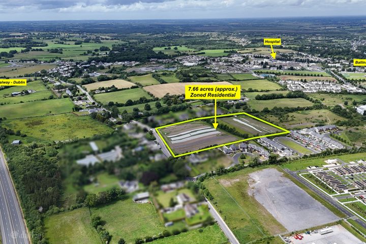 7.66 Acres (approx.) Zoned Residential at Beechlawn, Ballinasloe, Co. Galway