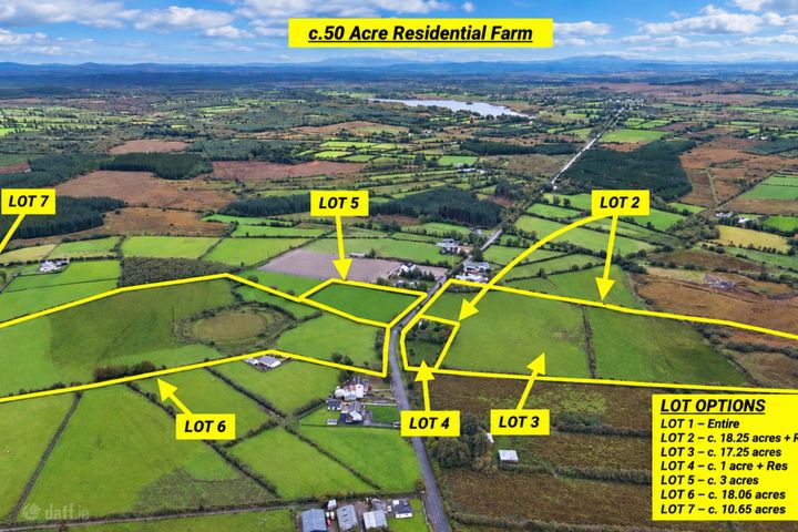 c.50 acre Residential farm at Aghadrestan, Lisacul, Castlerea, Co. Roscommon, F45TE22