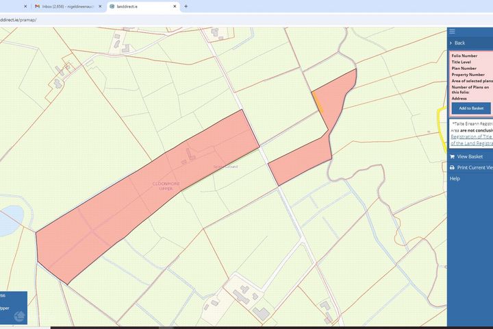 C.29 acres at Cloonmore Upper, Claremorris, Co. Mayo