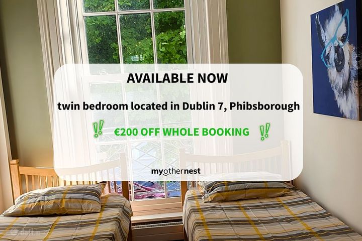 twin bedroom, Blessington Street, Dublin 7, North Circular Road, Dublin 7