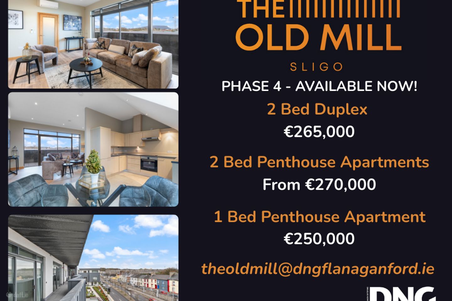 2 Bed Duplex Apartment, The Old Mill, Union Street, Sligo, Co. Sligo