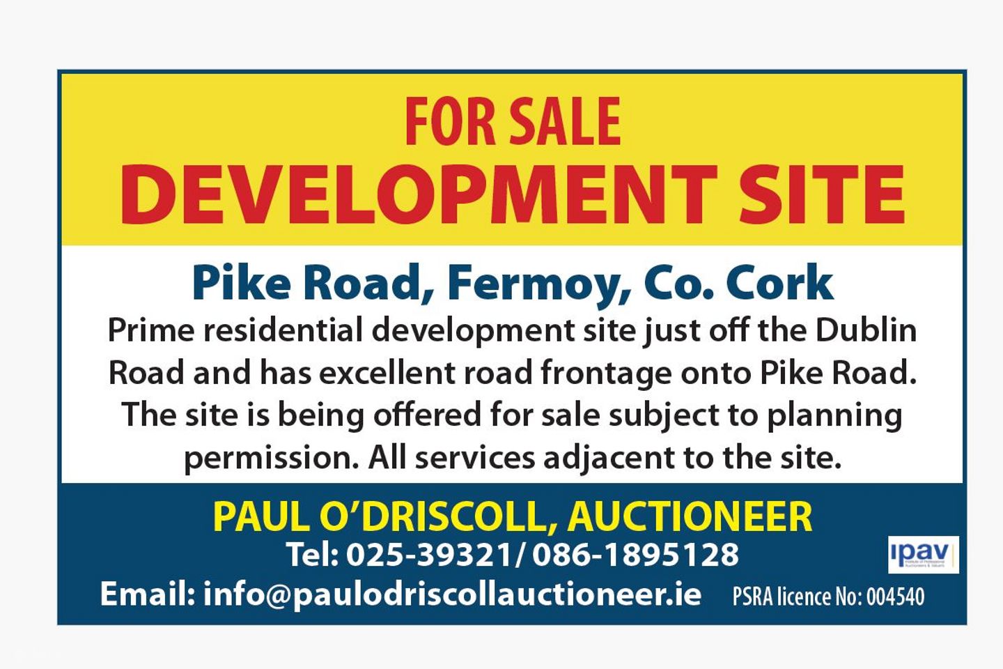 Pike Road , Fermoy, Co. Cork