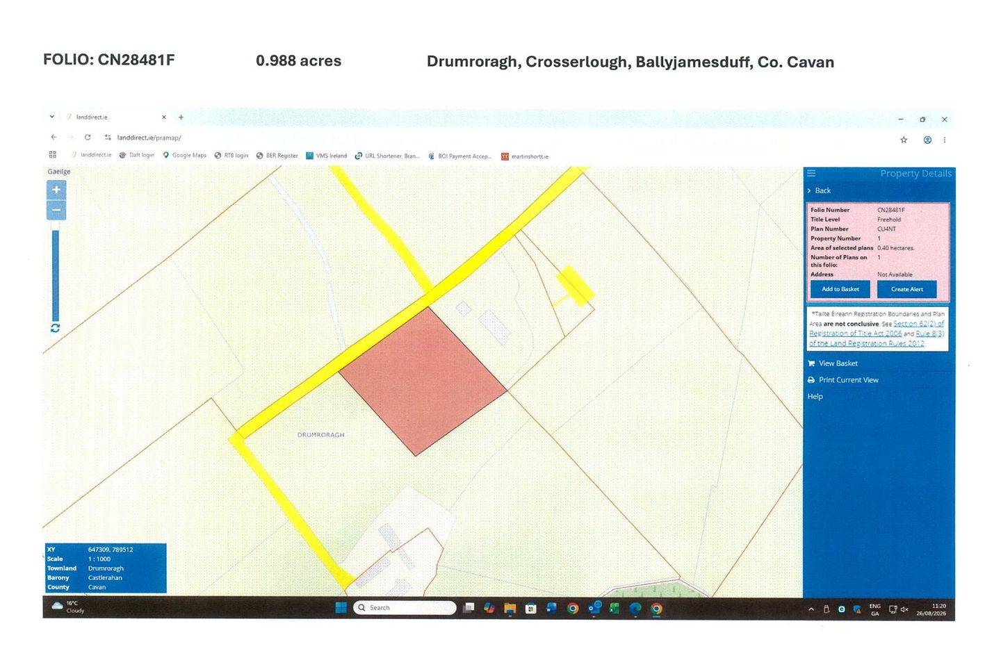 Drumroragh, Crosserlough, Ballyjamesduff, Co. Cavan