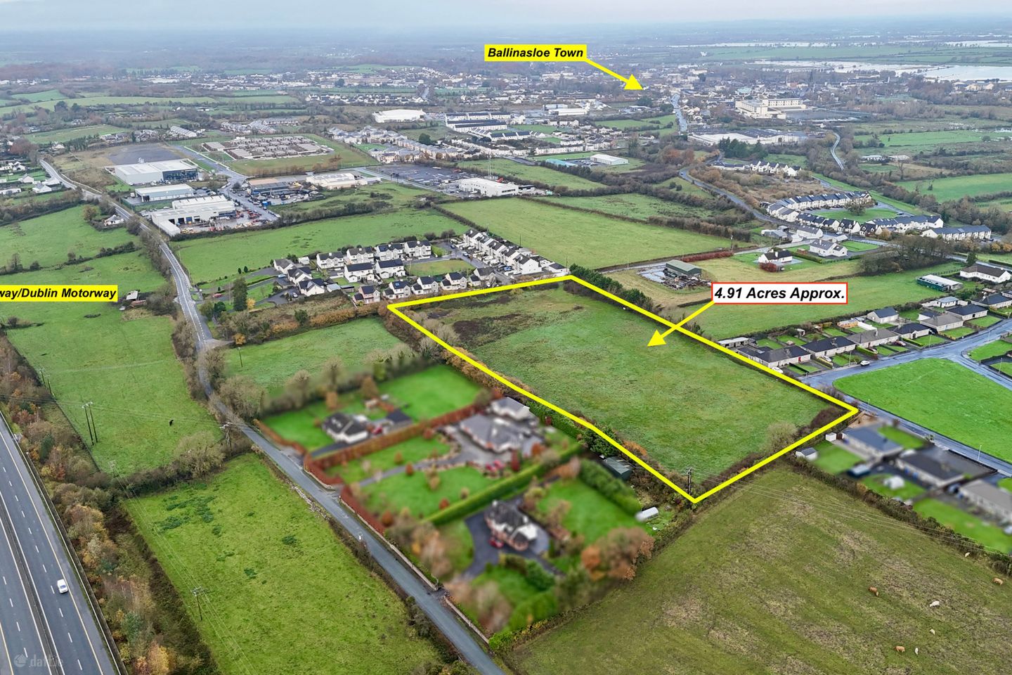 4.91 Acres (approx) of prime lands, zoned residential, located at  Old Mill Road, Poolboy, Ballinasloe, Co. Galway