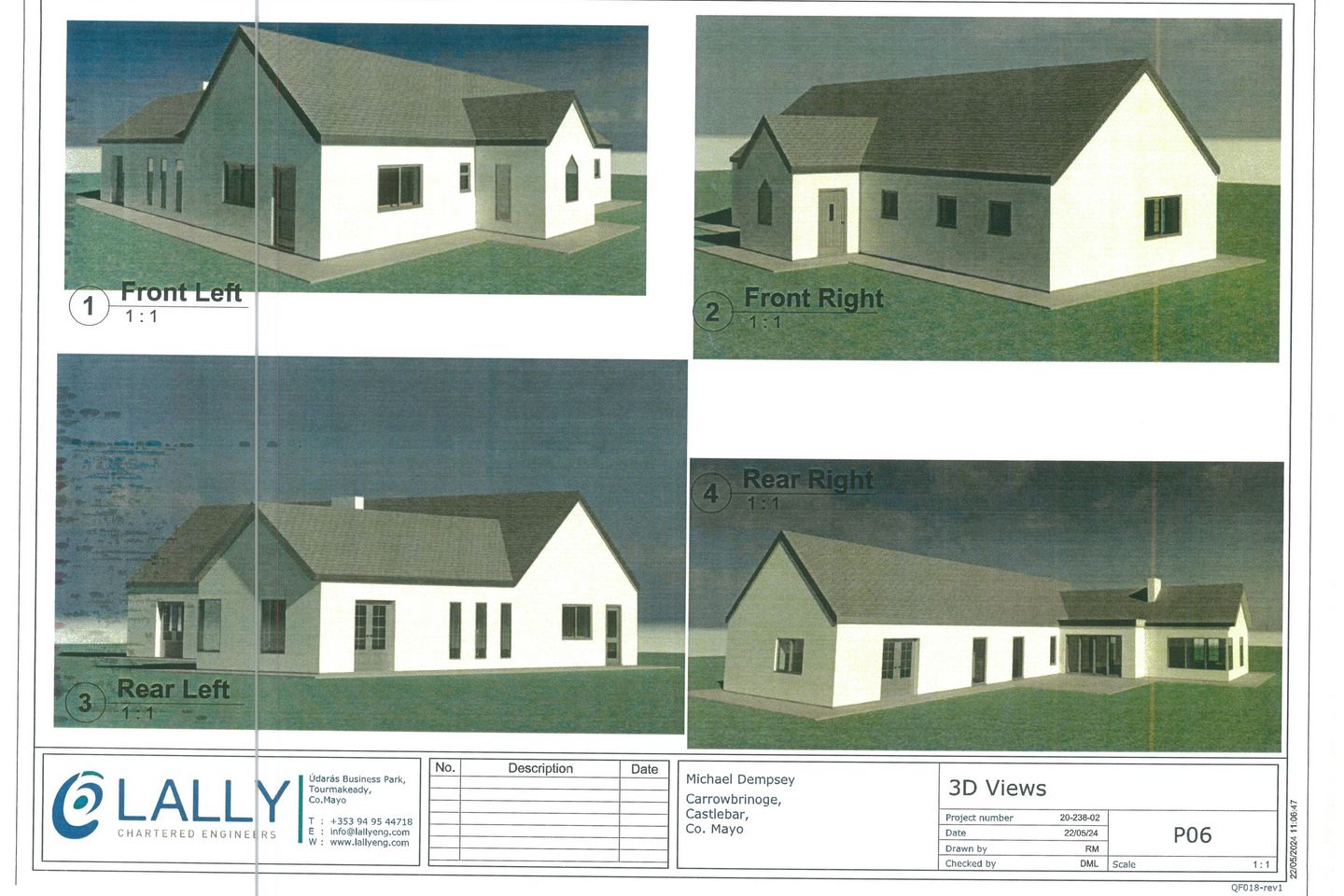House Plan A, Carrowbinogue Snugboro, Castlebar, Co. Mayo