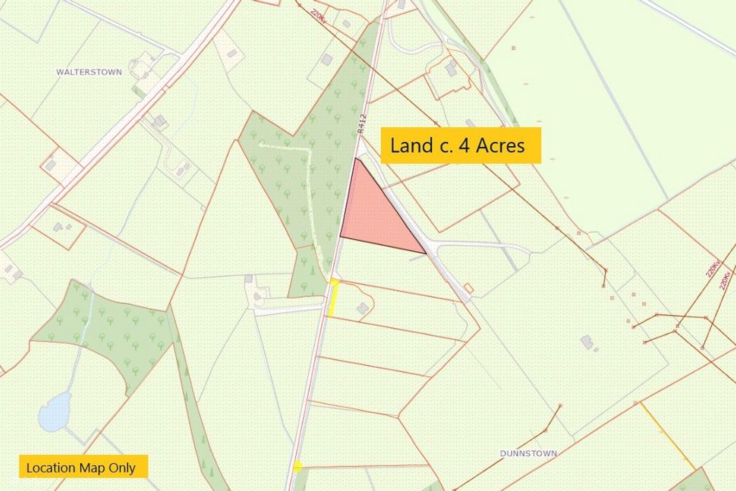 Land c. 4 Acres / 1.62 Hectares, Dunnstown , Naas, Co. Kildare