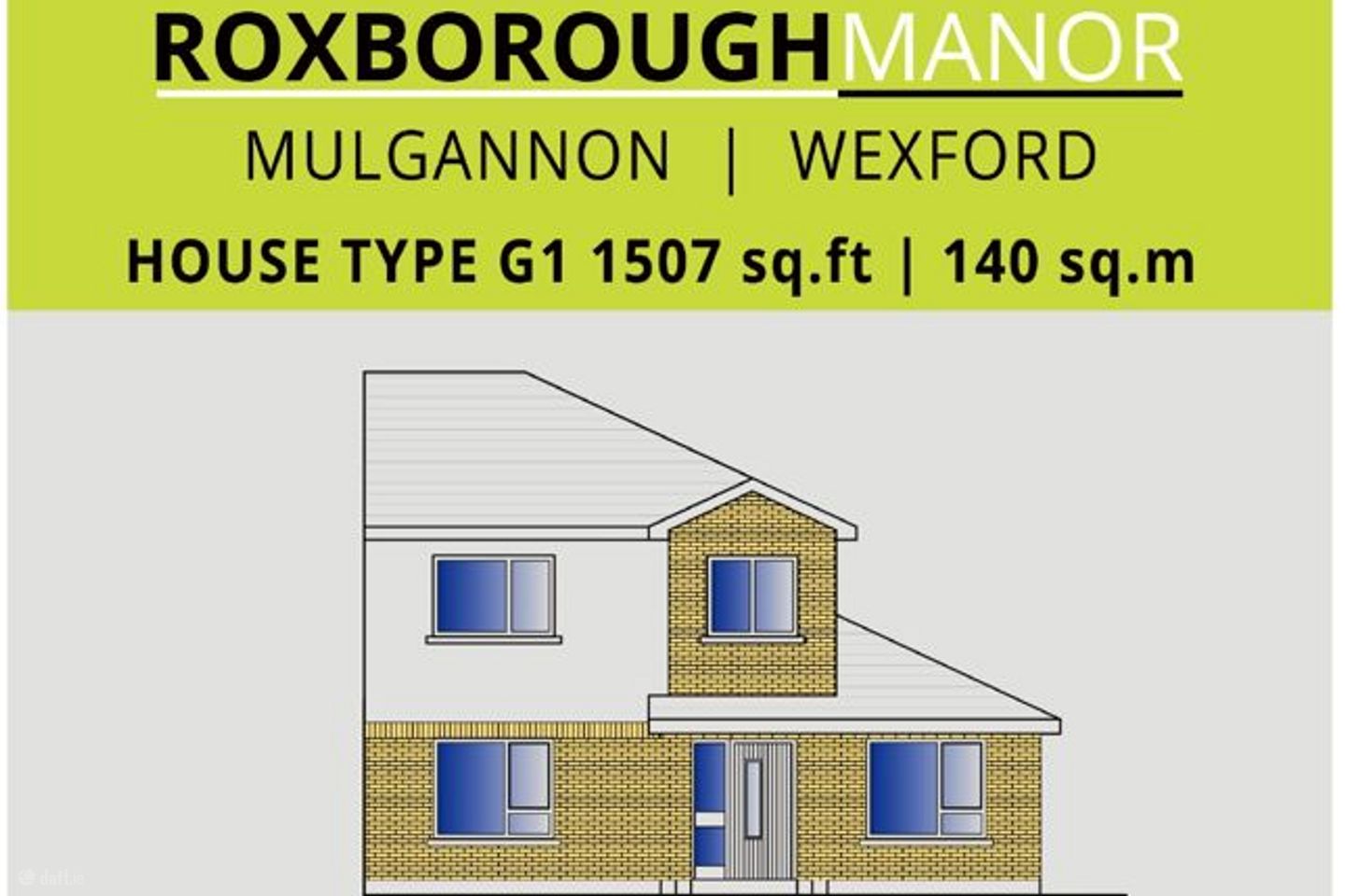 House Type G1 - 3 Bed Detached + Extra Room , Roxborough Manor, Mulgannon, Co. Wexford