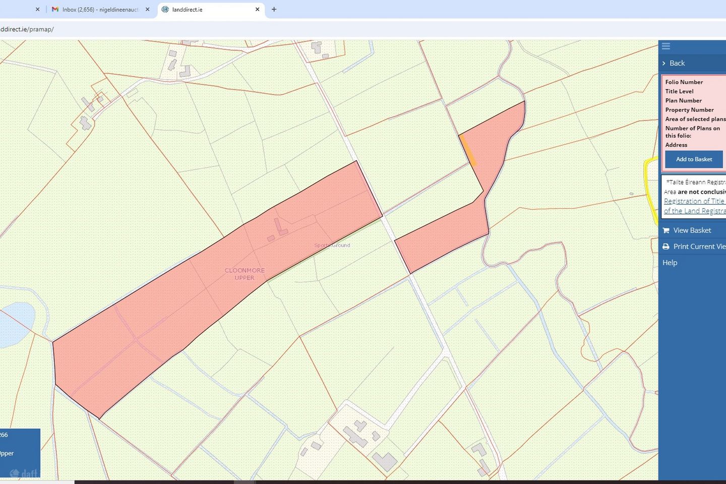 C.29 acres at Cloonmore Upper, Claremorris, Co. Mayo