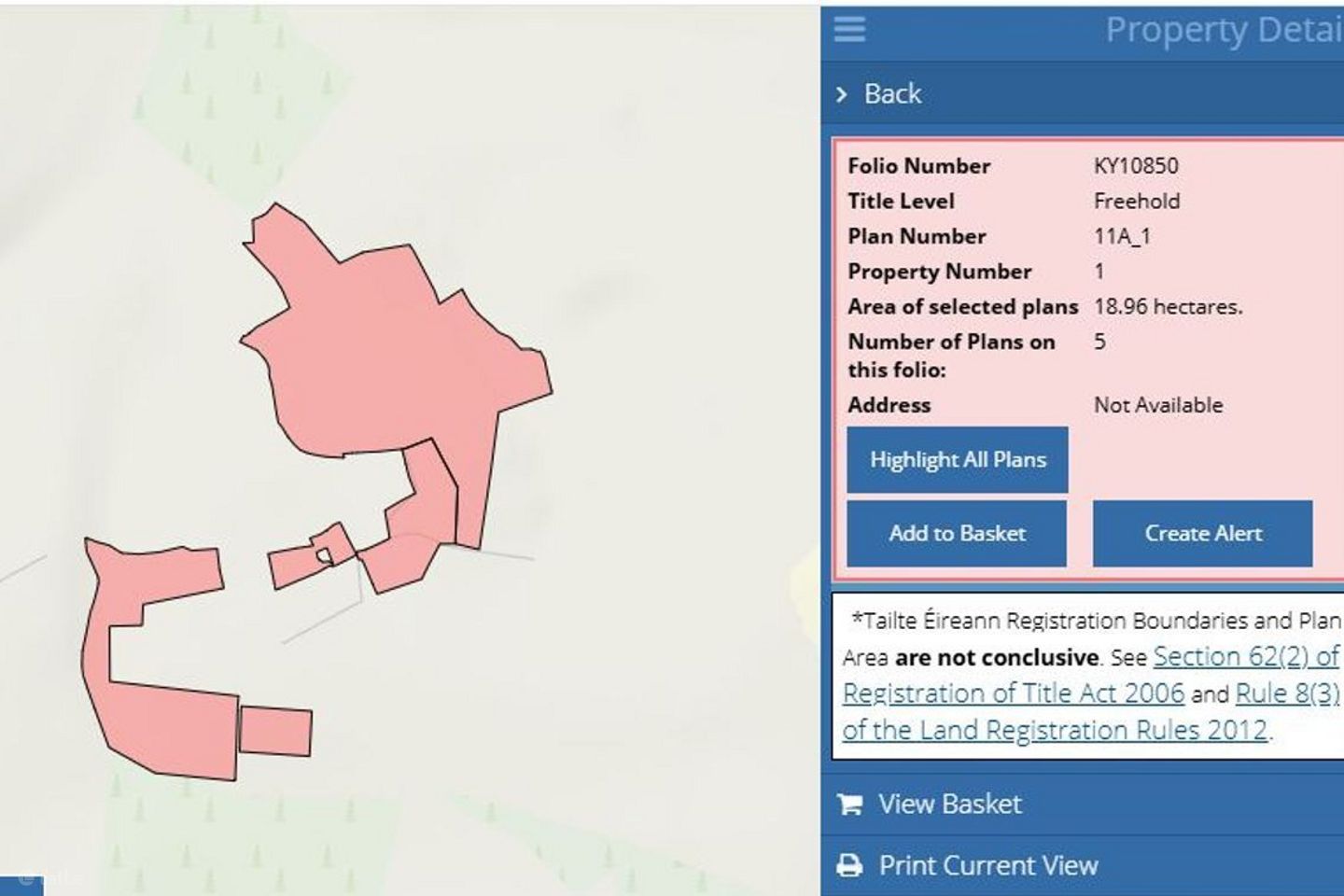 c. 46 Acres Shrone Beg, Rathmore, Co. Kerry, P51ED86