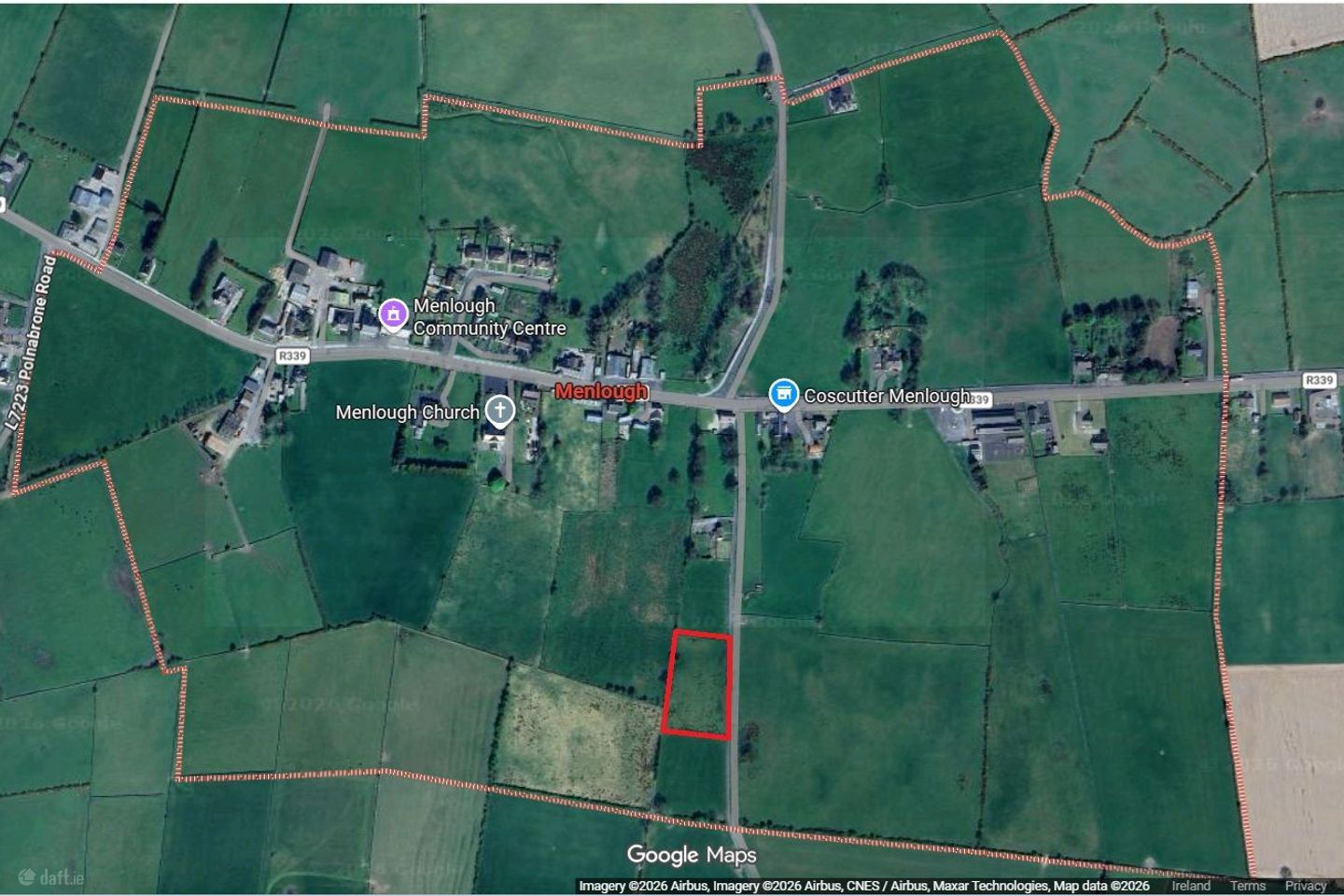 1.28 acre site for sale at Menlough, Menlough, Co. Galway