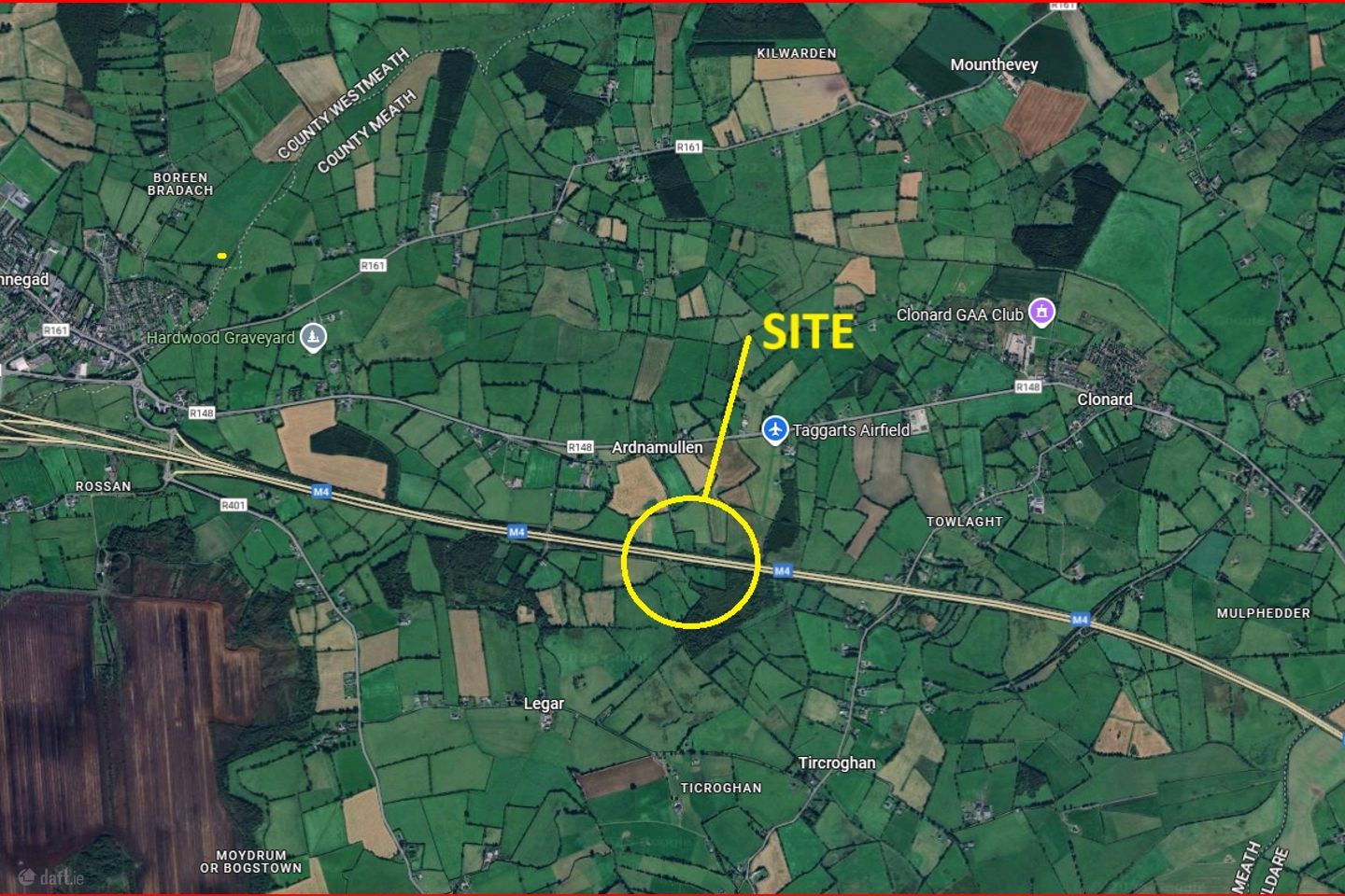 Lands On M4 Ardnamullan, Clonard, Co. Meath, Folio MH53668