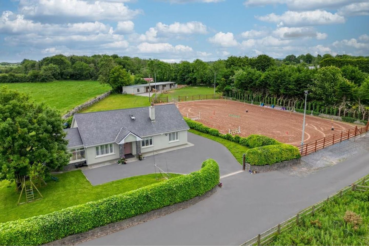 Detached House with Stables + Arena, Carnane, Kilcolgan, Co. Galway