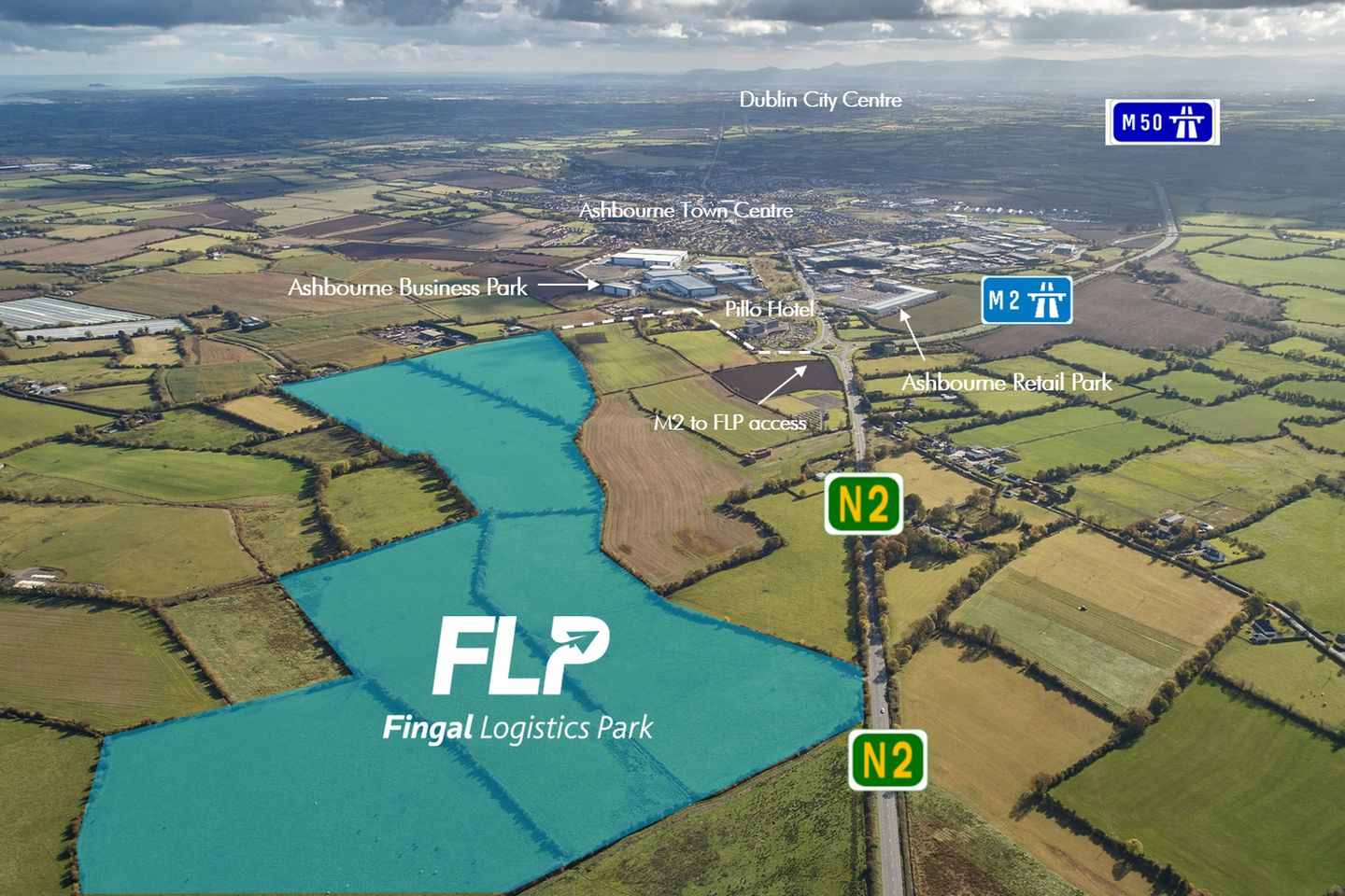 Fingal Logistics Park c. 116 acres / 46.94 HA., Zoned Industrial & Logistics Development, Ashbourne, Co. Meath