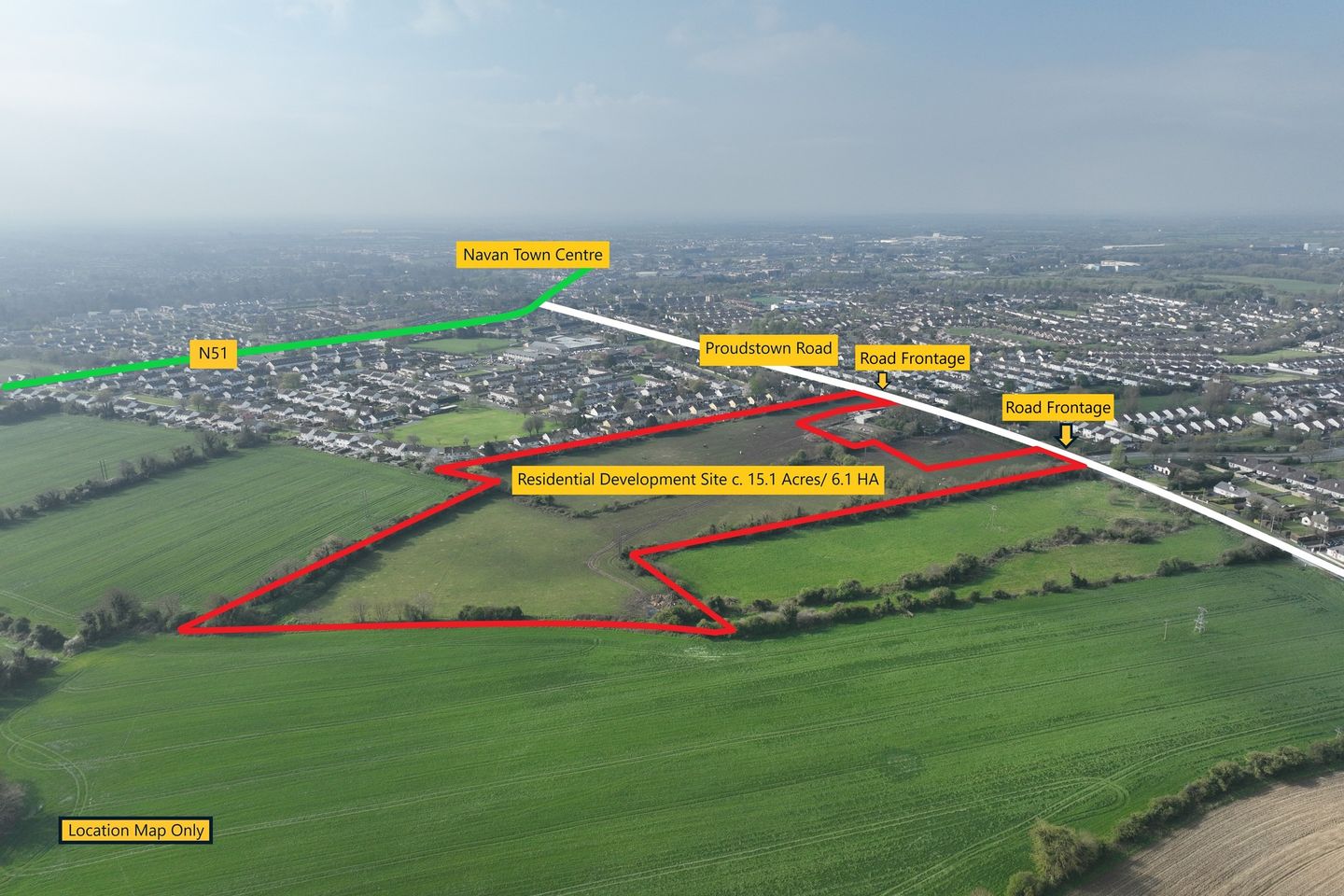 Residential Development Site on c. 15.1 Acres / 6.1 HA., Proudstown Road, Navan, Co. Meath