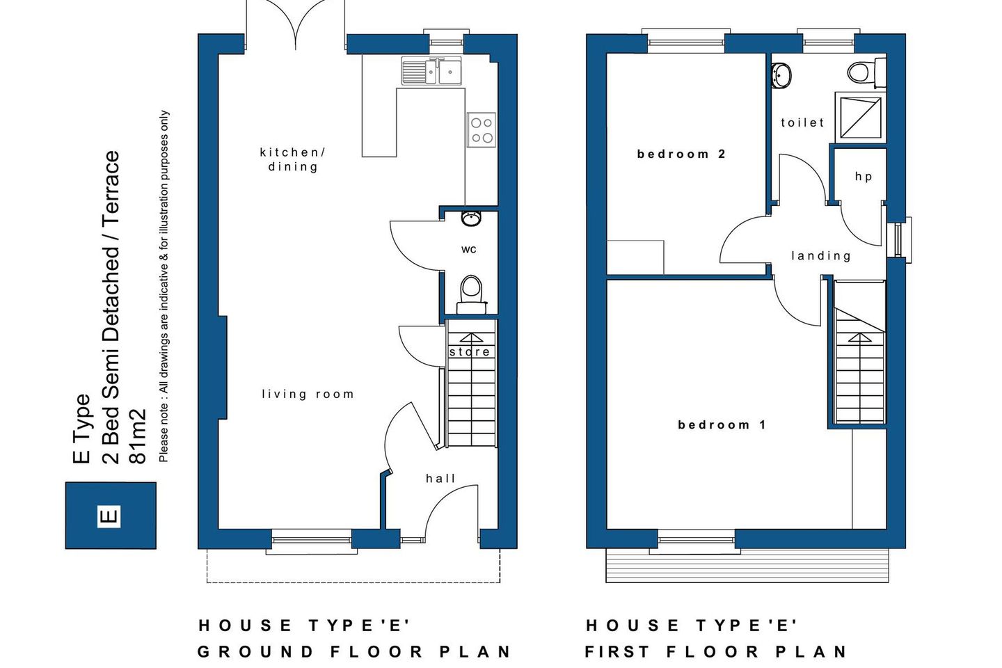 House Type E - terraced, Woodbrook, Woodbrook, Gracedieu, Co. Waterford