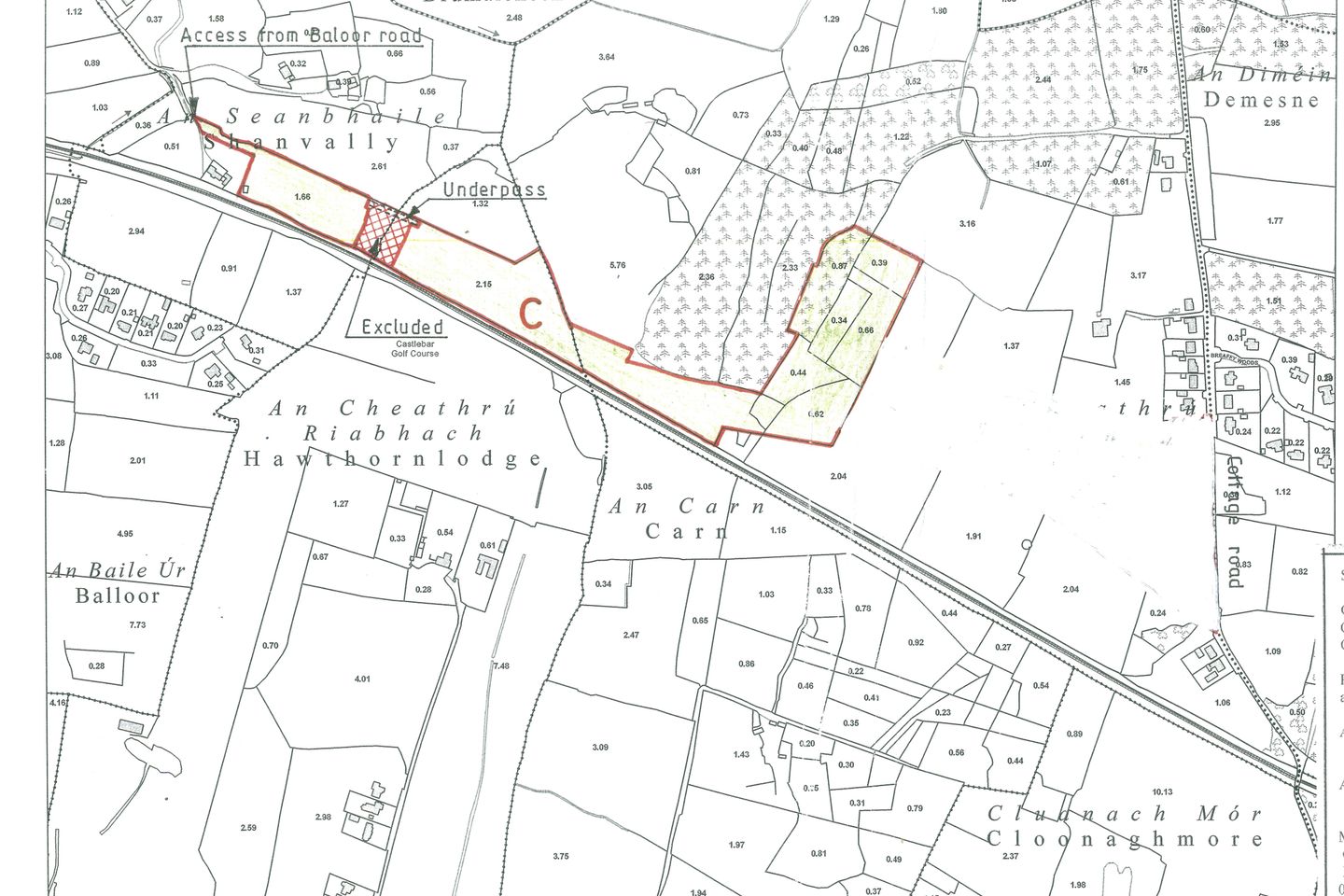 c.18.60  acres Baloor, Castlebar, Co. Mayo