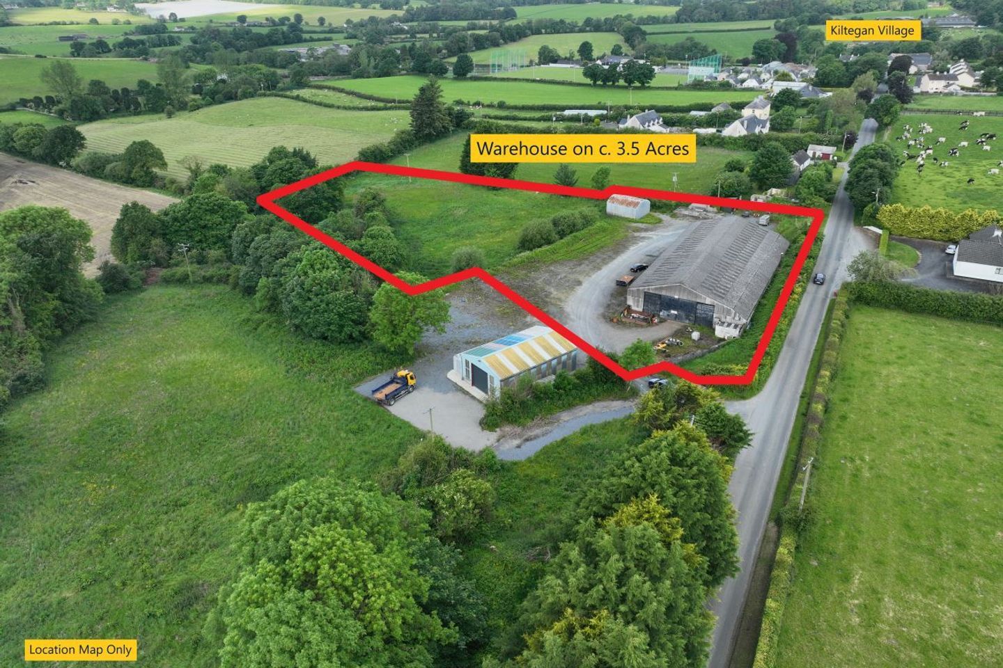 Commercial property for sale in Warehouse on c. 3.5 Acres, Kiltegan, Co