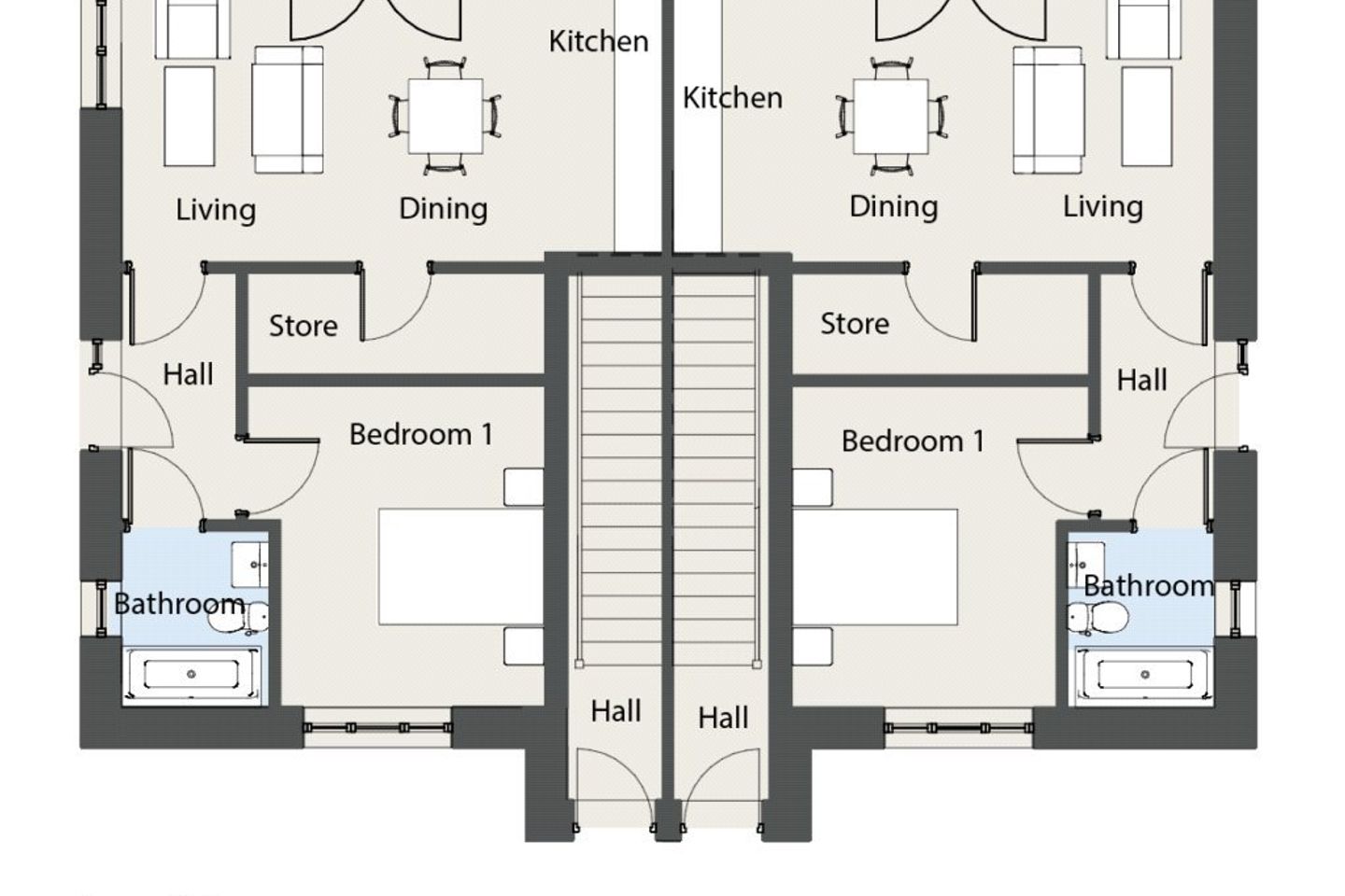 M Type - 1 Bed Maisonette, Oak Church, M Type - 1 Bed Maisonette, Oak Church, Kildare, Co. Kildare