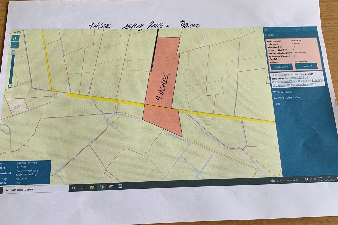 Commercial property for sale in Cloonameeltogue, Shrule, Co. Mayo