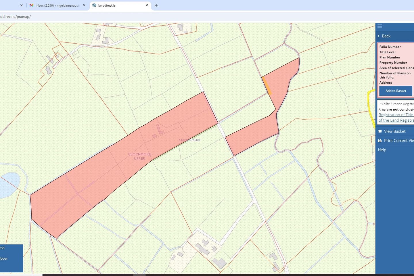 C.29 acres at Cloonmore Upper, Claremorris, Co. Mayo