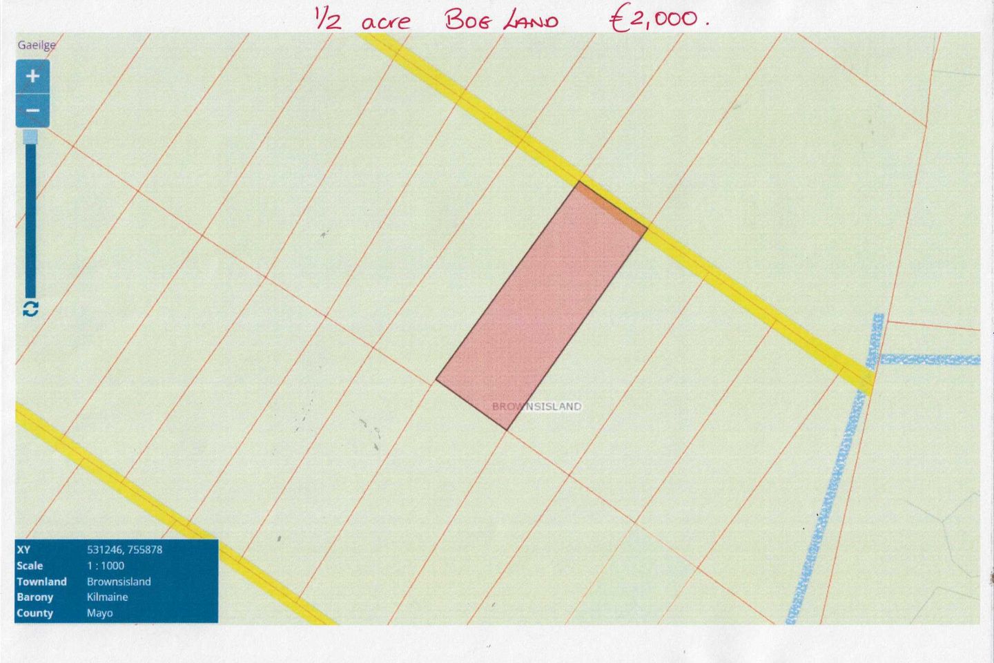 Commercial property for sale in Brownsisland, Shrule, Co. Mayo