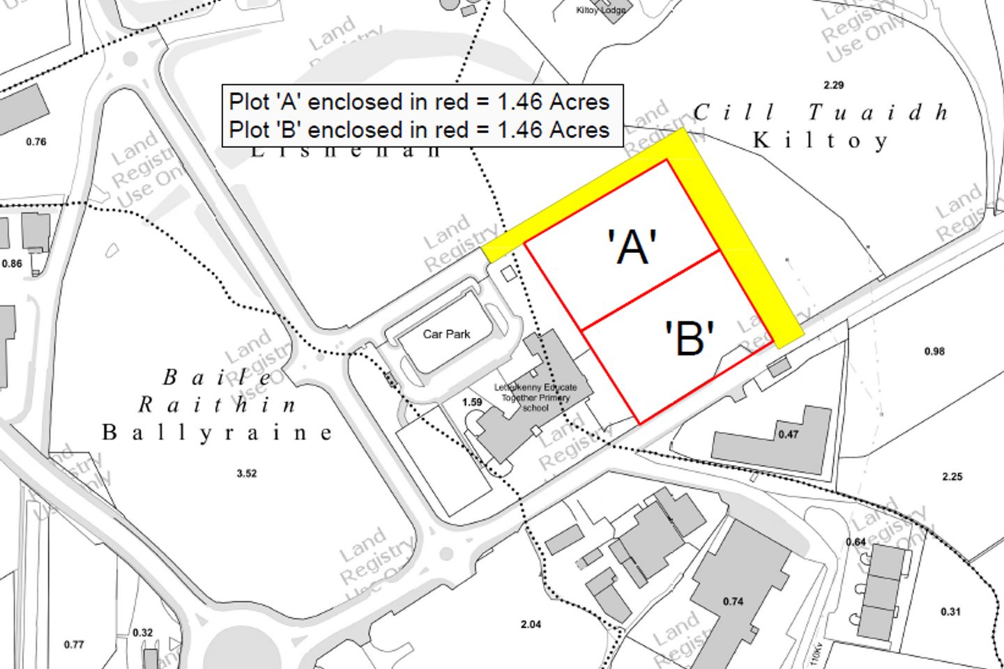 Commercial property for sale in Kiltoy c.1.46 Acres, Letterkenny, Co
