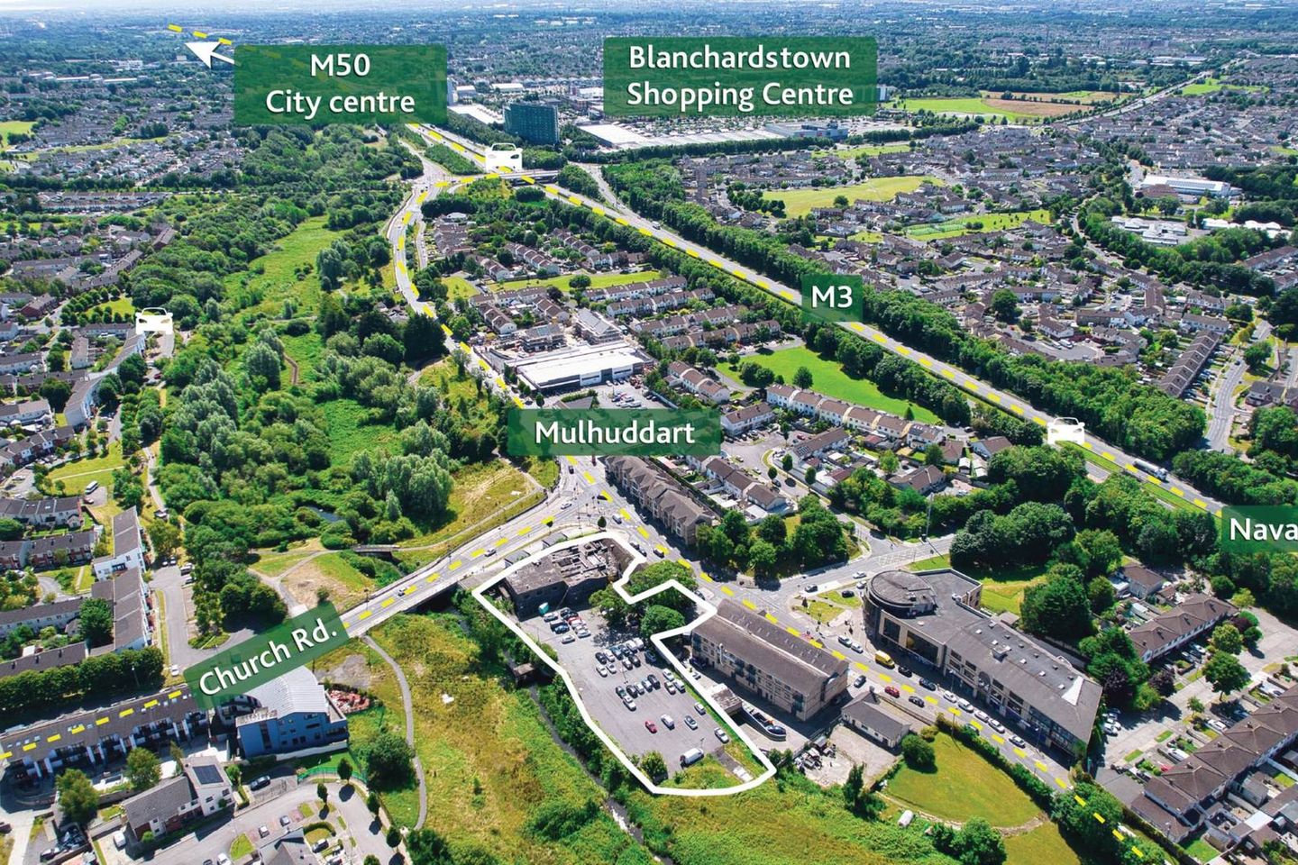Mulhuddart Village - site approx. 1.23 acres (0.49 ha) with (F.P.P.), Mulhuddart, Dublin 15