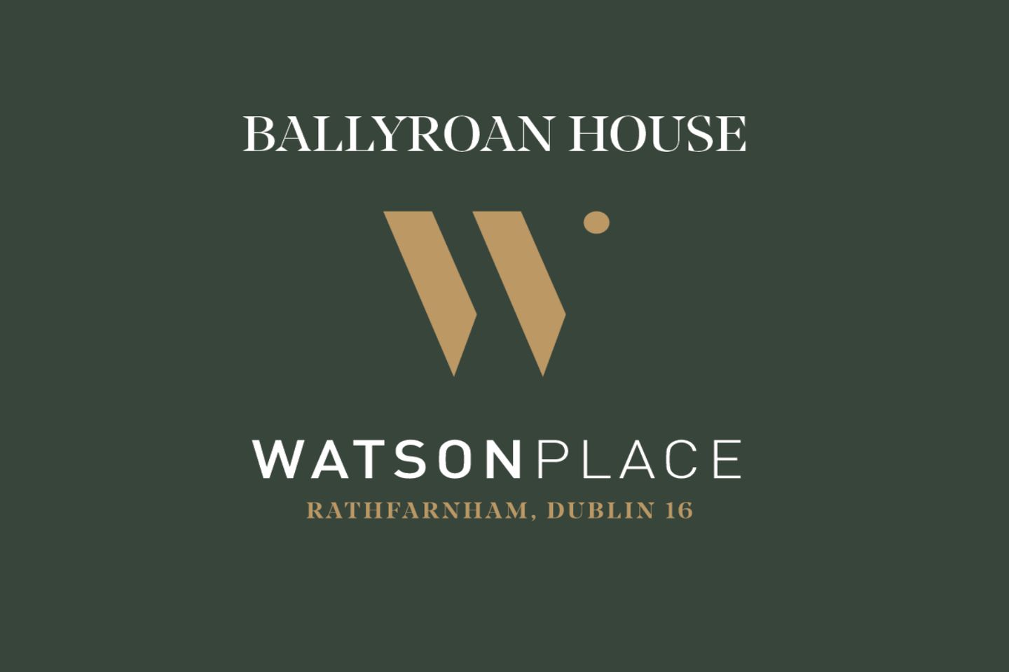 Apartments at Ballyroan House, Watson Place, Rathfarnham, Dublin 14