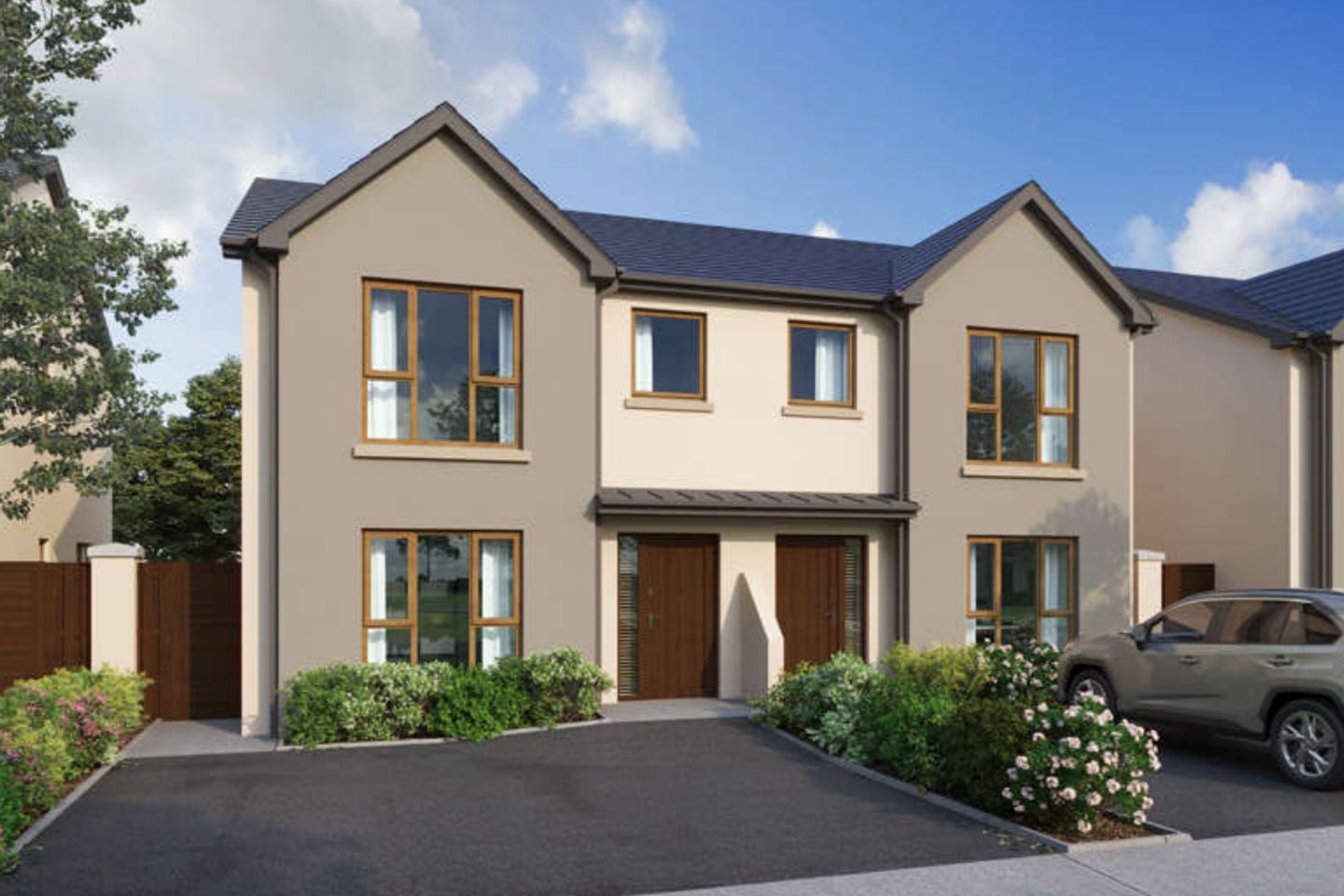 House Type D - 3-Bed Semi-Detached, Lakeview, Lakeview, Glenamaddy, Glenamaddy, Co. Galway