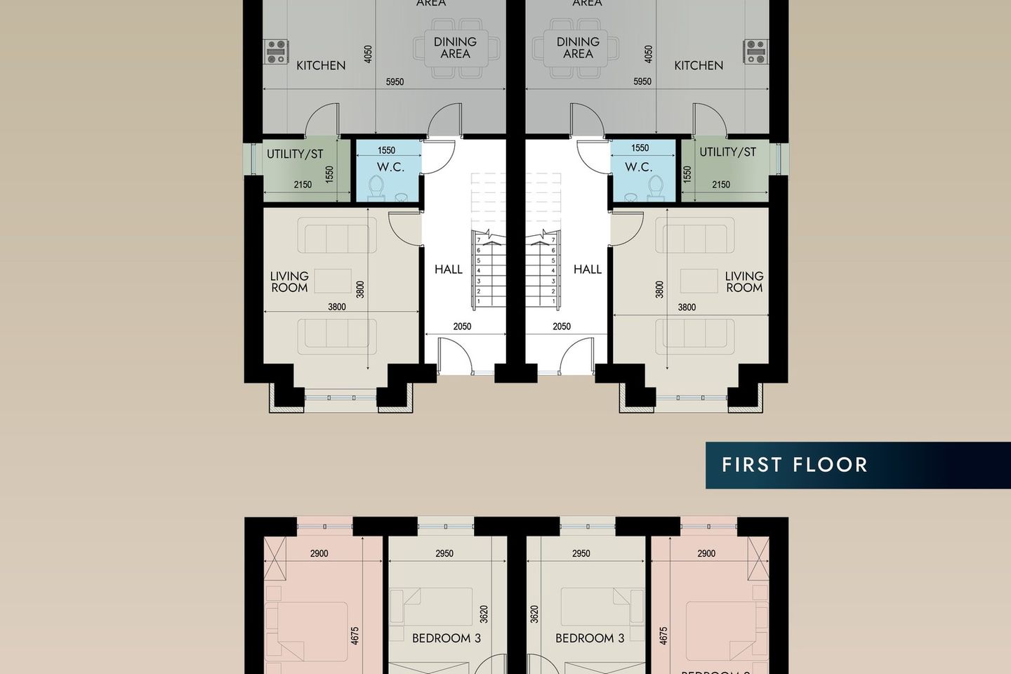 House Type B , Danesfort , House Type B , Danesfort, Danesfort , White