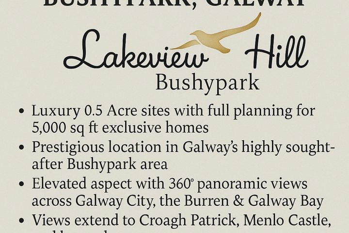 Sites At Lakeview Hill, Bushypark, Galway City