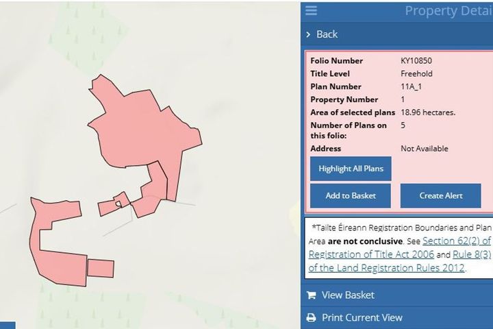 c. 46 Acres Shrone Beg, Rathmore, Co. Kerry, P51ED86